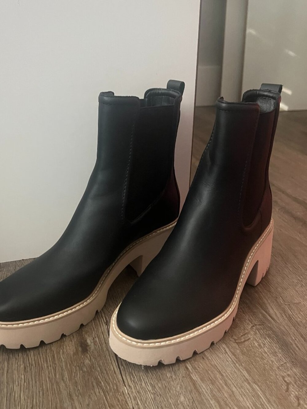 Dolce Vita Black Platform Chelsea Boots